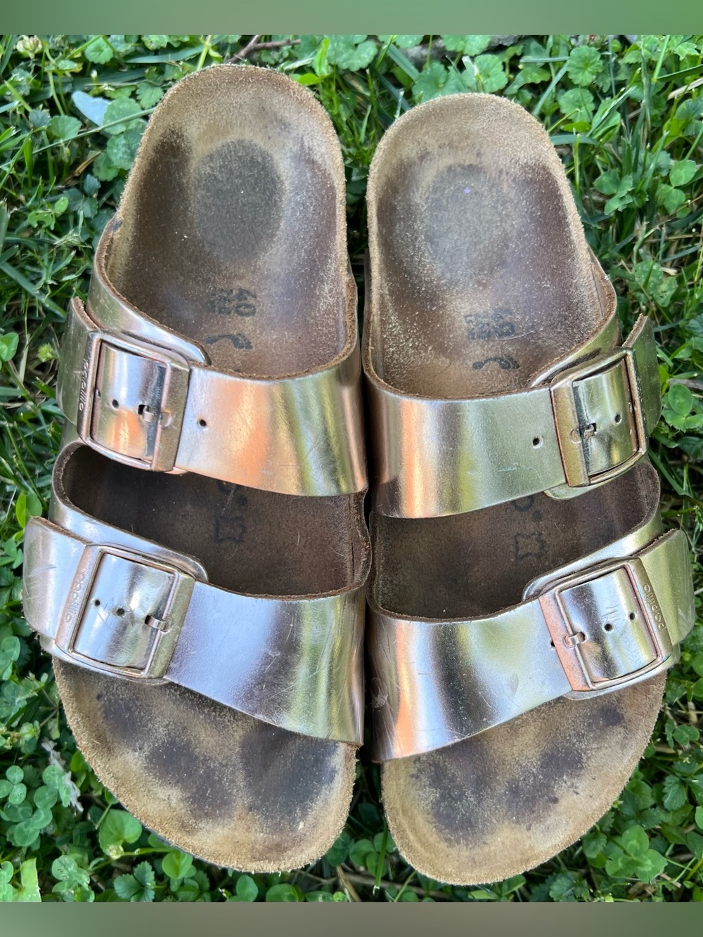 Birkenstock Papillio Arizona Platform Metallic Gold Sandals 40/ 9-9.5